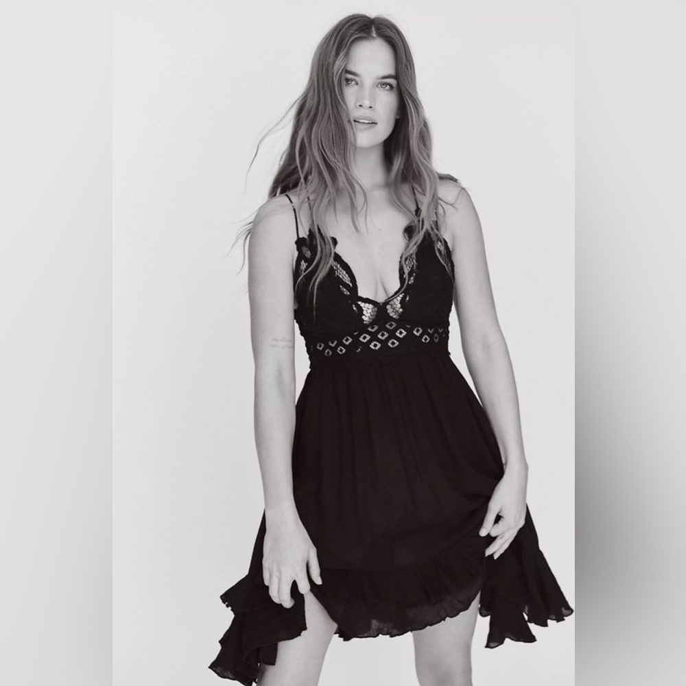 Free People - Adella Black dress NWT
